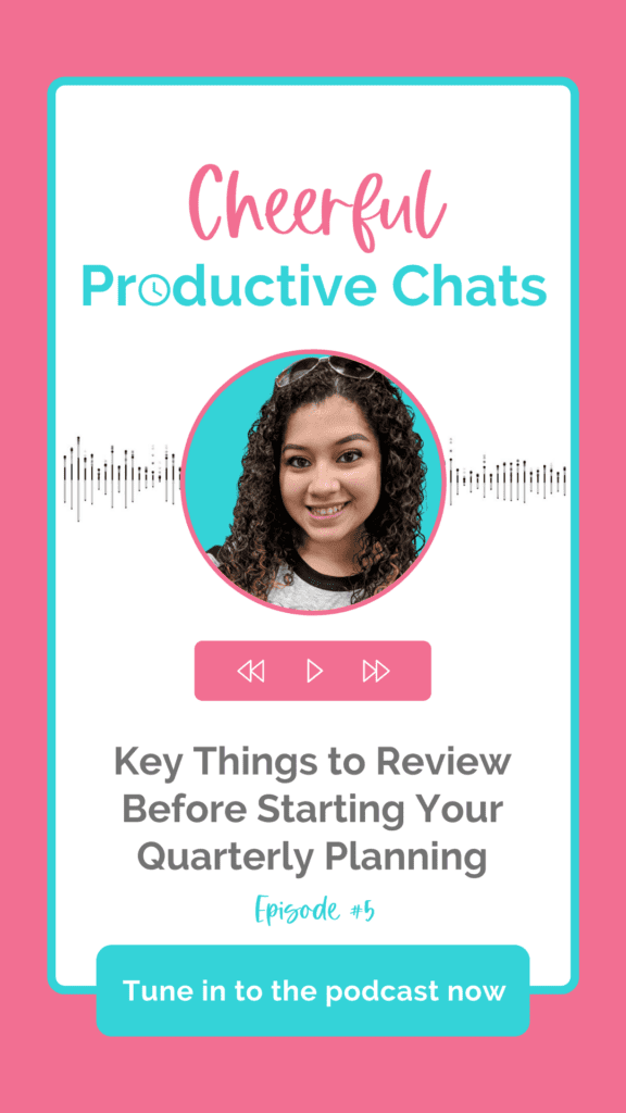 Key Things to Review Before Starting Your Quarterly Planning pin graphic